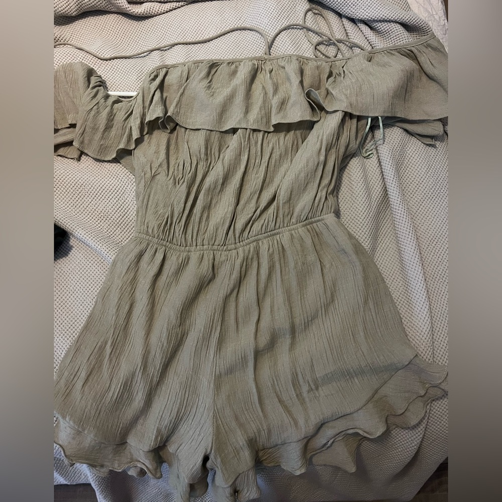 Army Green romper- small